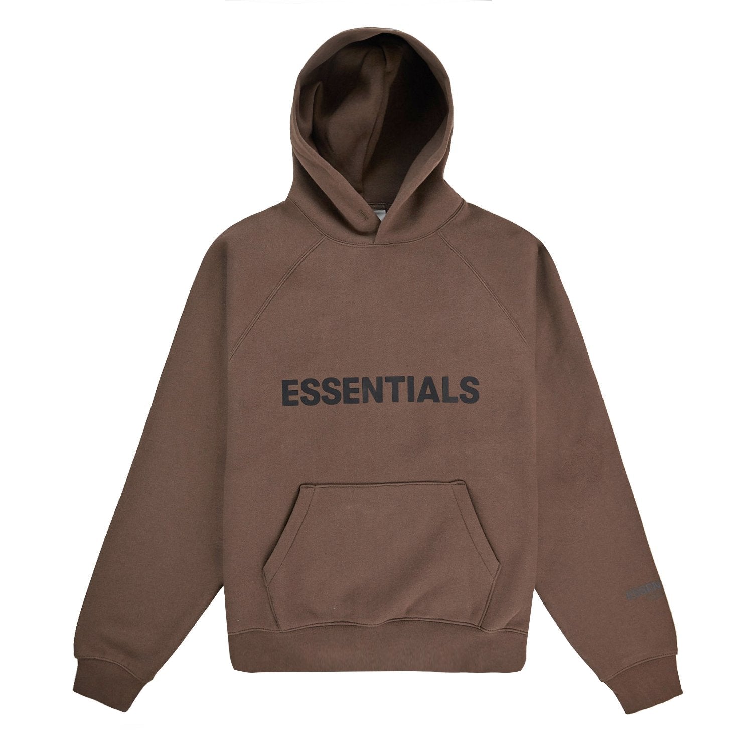 fear of god essentials brown rain drum hoodie