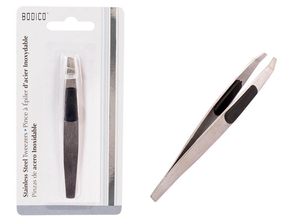 斜角尖头镊子黑色握把ANGLED TIP TWEEZERS WITH GRIPPER 82416