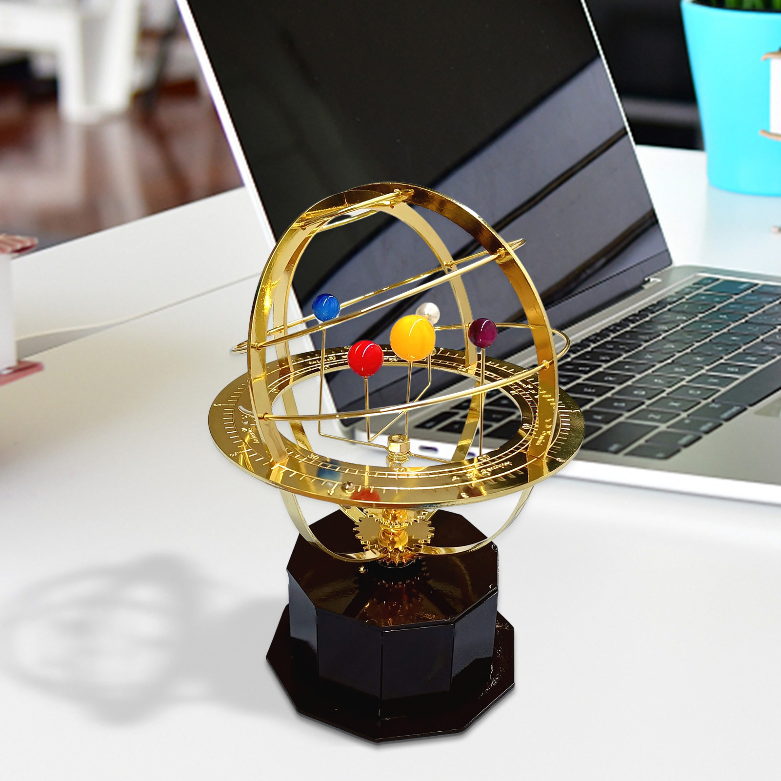 Grand Orrery Model Solar System 3D Planetary Orbit Model Desktop Ornam