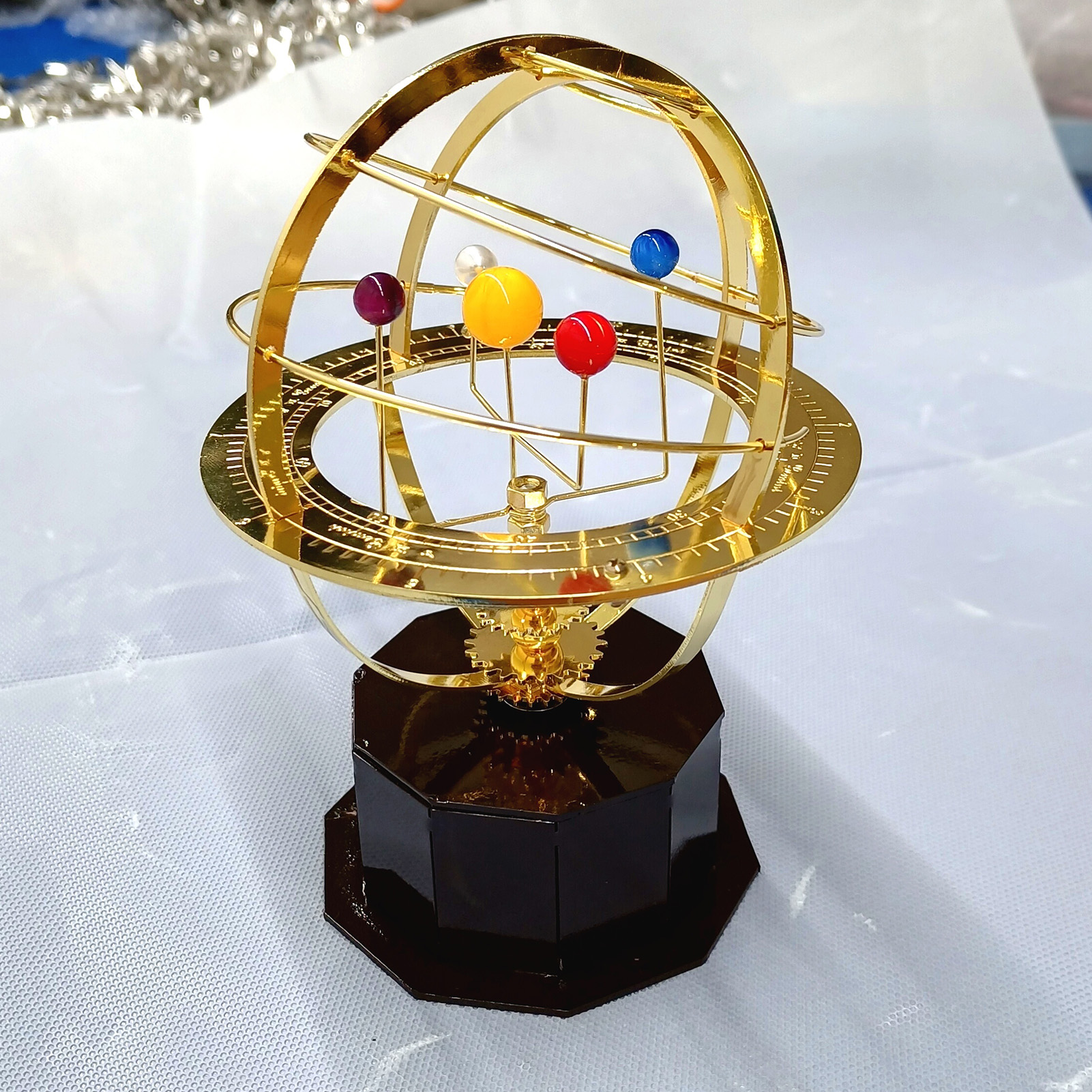 Grand Orrery Model Solar System 3D Planetary Orbit Model Desktop Ornam