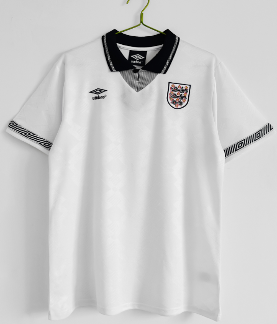 1990 England home away and third retro shirt