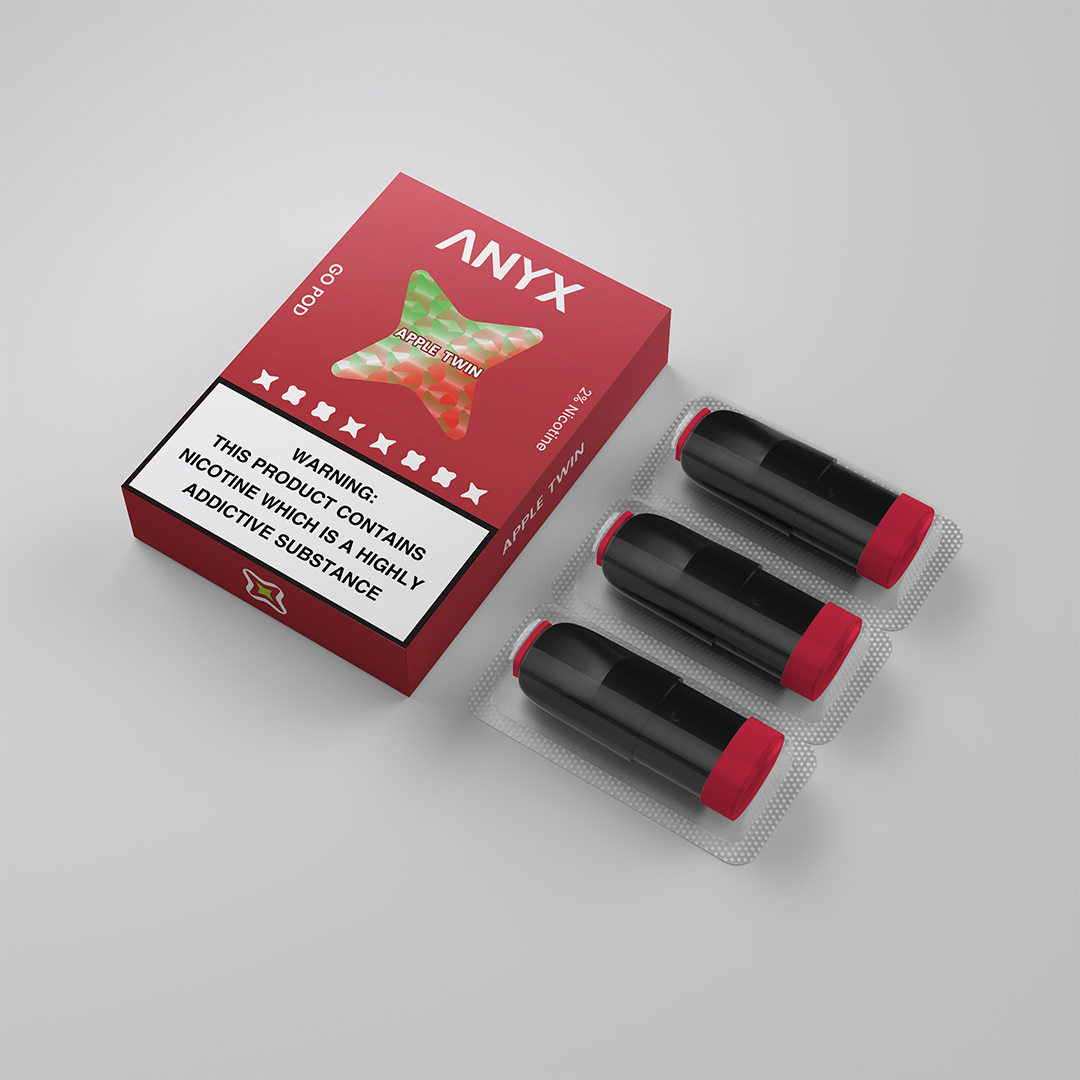 ANYX-Go-Vape-Pods-Apple-twin-Vape-Flavors-One-Pack-contains-Three-Pods