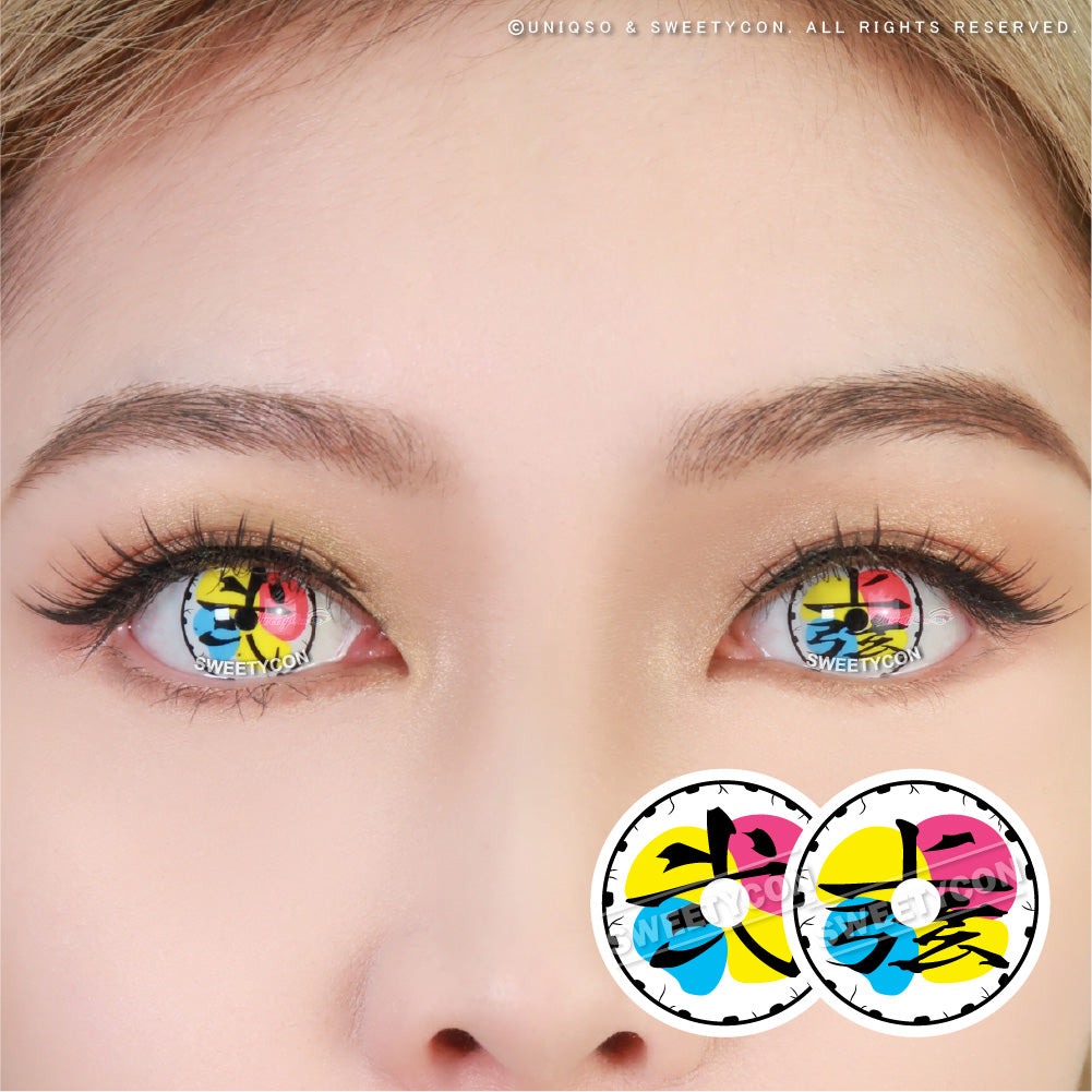 鬼灭之刃上玄二童魔隐形眼镜 （无遮瞳）Demon Slayer Doma Eye Cosplay Contact Lenses