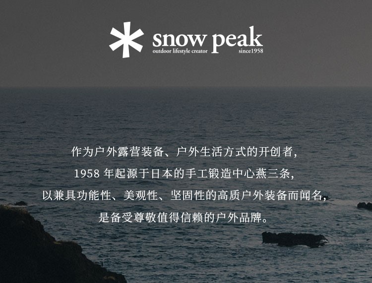 新品】日本SnowPeak雪峰铸铁户外露营烧烤瓦斯烤肉炉一单元GS-355